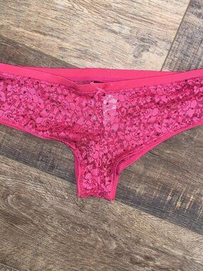 Victoria Secret Rhinestone LACE Boy Shorts SEXY LITTLE THING PANTIE Womens Large